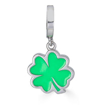 Load image into Gallery viewer, Sterling Silver and Green Enamel
